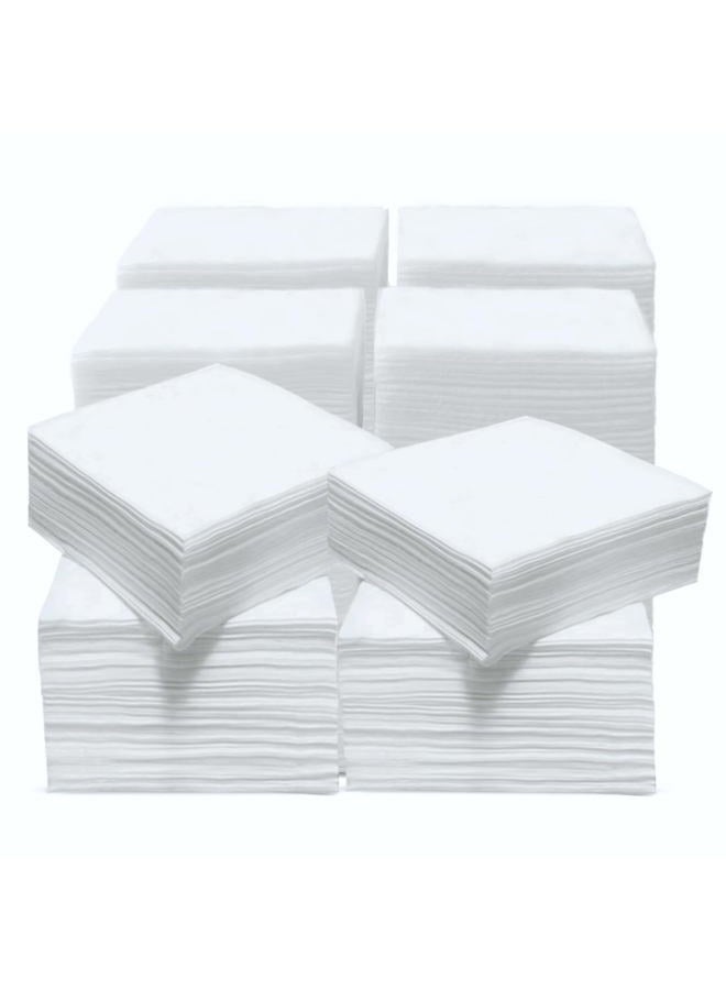 RosyDecor 600 Count Napkins 2 Ply Plain White Beverage Napkins Disposable Four Fold Cocktails Paper Napkins 4.9" X 4.9" folded for Party and Every Day Use (600) - Image 1