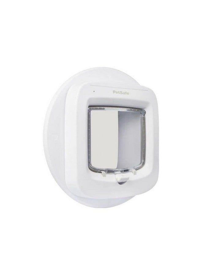 بيت سيف محول تركيب PetSafe، محول تركيب لتركيب باب القطط المزود بشريحة دقيقة من PetSafe وباب القطط اليدوي، للزجاج والجدران والأبواب المعدنية، أبيض - Image 1