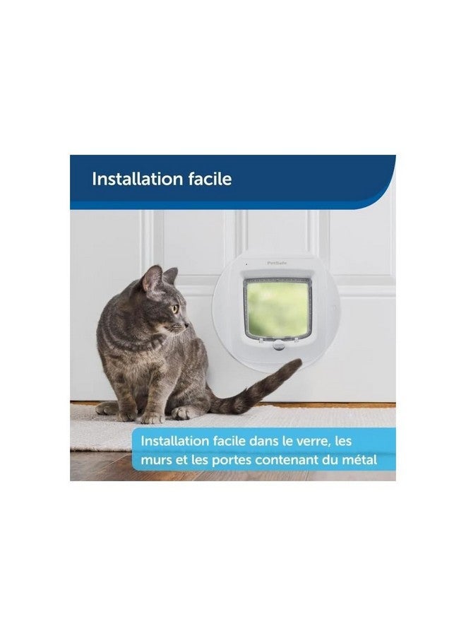 بيت سيف محول تركيب PetSafe، محول تركيب لتركيب باب القطط المزود بشريحة دقيقة من PetSafe وباب القطط اليدوي، للزجاج والجدران والأبواب المعدنية، أبيض - Image 3