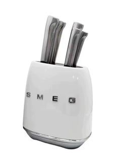 SMEG full set of knives set of seven pieces kitchen home European stainless steel knives White