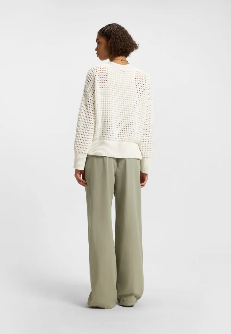 هوجو Cotton sweater with mesh knit