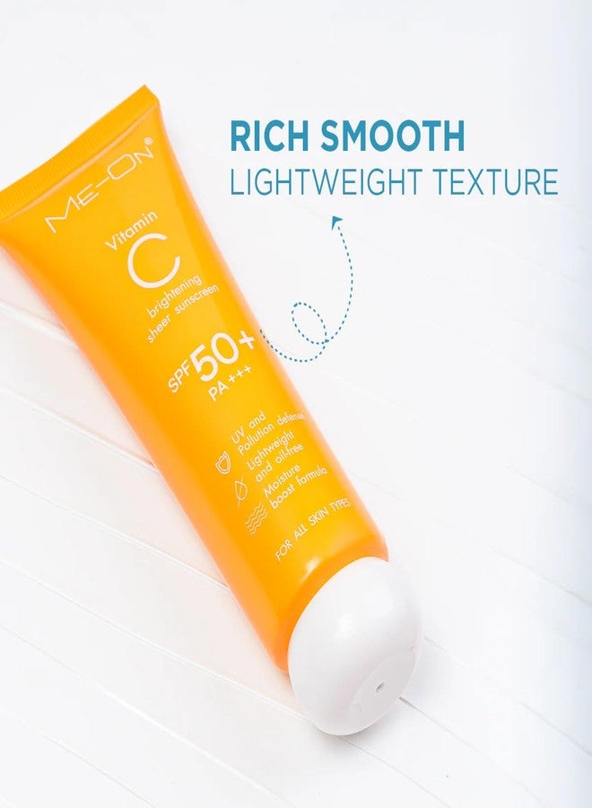 ME-ON Vitamin C SUNSCREEN Lotion Suitabe for All Skin Types (SPF 50+, PA+++) (2) - Image 2