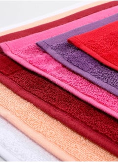 COTTONIL Pack Of 6 Cotton Hand Towels Size 30x30 Cm  - Image 3
