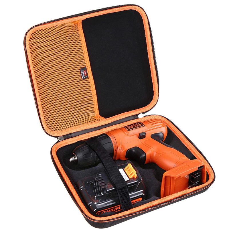 حقيبة حمل صلبة FBLFOBELI متوافقة مع BLACKDECKER 20V MAX POWERECONNECT مثقاب لاسلكي مجموعة 30 قطعة LD120VALDX120C حقيبة تخزين أدوات مع مقبض (الحقيبة فقط)
