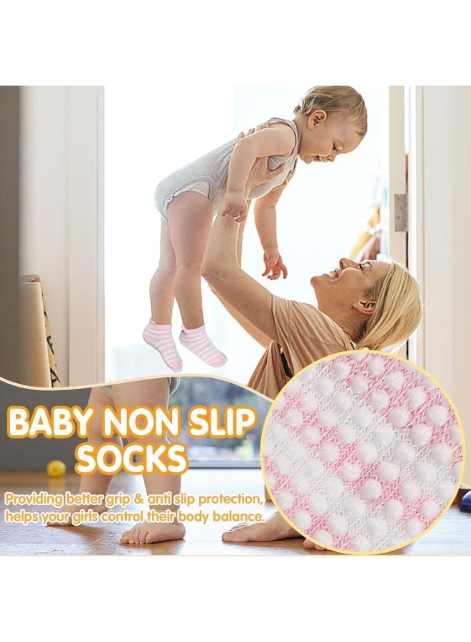 6 Pairs Non-Slip Grip Ankle Socks for Boys and Girls - Breathable, Anti-Skid, Perfect for Back to School - Image 3