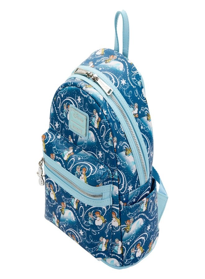 Loungefly Disney Frozen Elsa and Anna Snow Play Womens Double Strap Shoulder Bag Mini Backpack Purse - Image 2