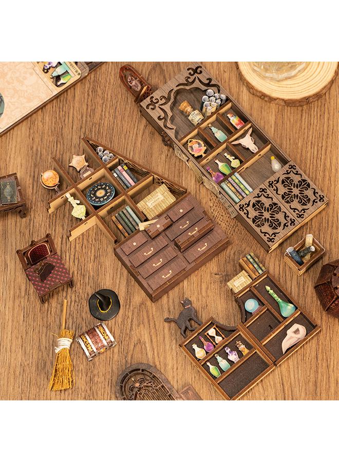 Bluejw Magic Pharmacist DIY Wooden 3D Handmade Assembled Book Stand Model Building Toy Gift - Image 5