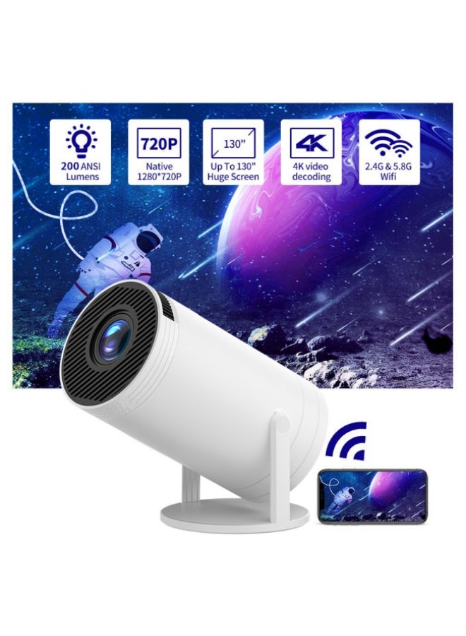 Mini Portable Projector - 5G Wifi 6 BT 5.0 Android 11, Projector 4K 1080P Full HD Support 8000 Lumens, Horizontal Keystone Correction Auto Led Projector, 180°Rotating Projector for Telephone - Image 1