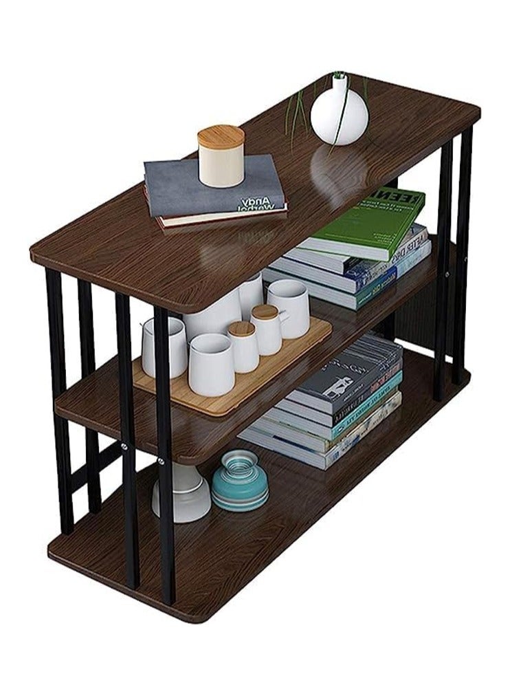 DubaiGallery Magic Home 3-layers Side table for living room sofa side Nordic simplicity coffee table flower stand iron and wooden home Multifunction decorative shelf Storage rack - Image 1