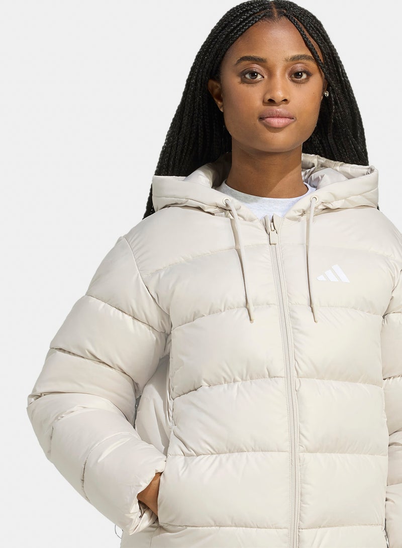 Adidas Essentials Climawarm Synthetic Down Puffer Hooded Jackets - Image 3
