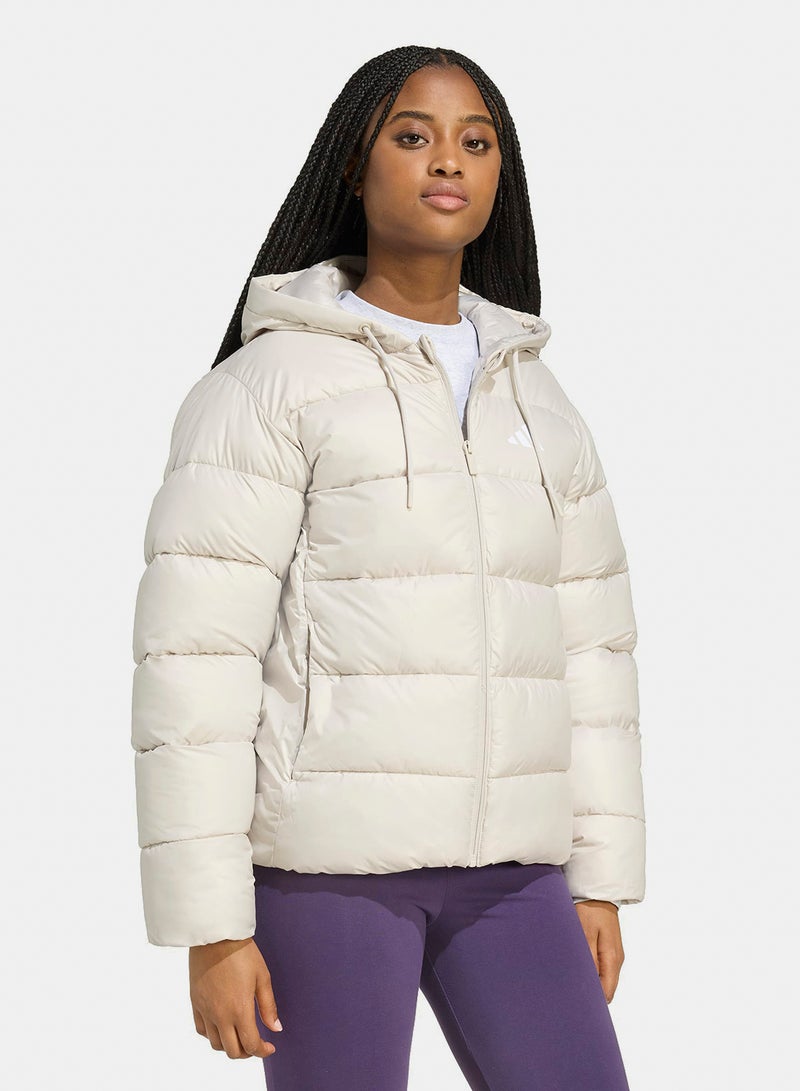 Adidas Essentials Climawarm Synthetic Down Puffer Hooded Jackets - Image 2