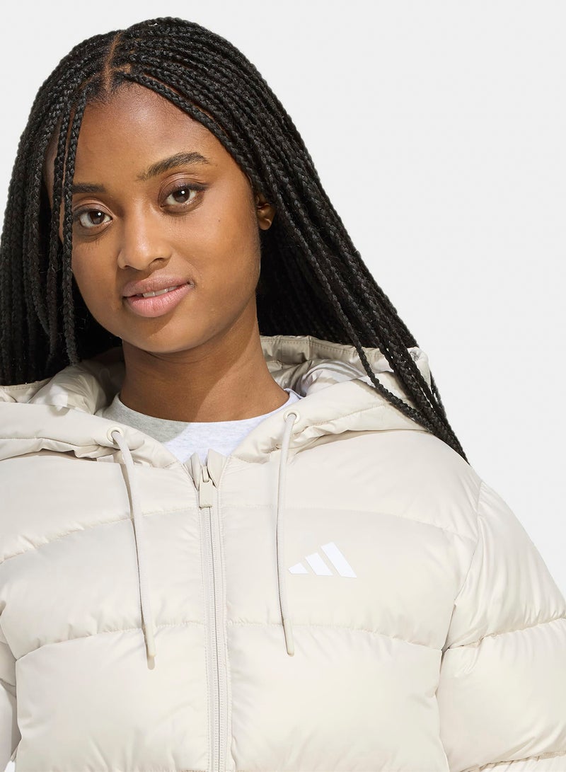 Adidas Essentials Climawarm Synthetic Down Puffer Hooded Jackets - Image 4