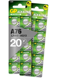 GP 20-Pieces GP (A76) LR44 AG13 Alkaline Cell 0% Mercury 1.5V Batteries  - Image 1