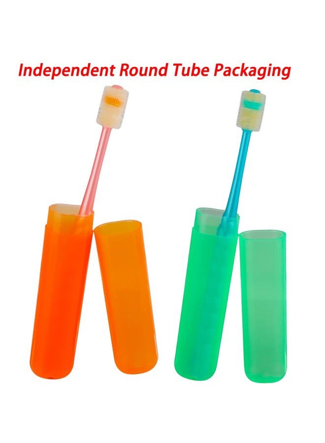DQITJ 4 Pcs 360-Degree Small Dog and Cat Soft Toothbrush Soft Silicone Deep Pet Teeth Cleaning Kit (Colors May Vary) - Image 3