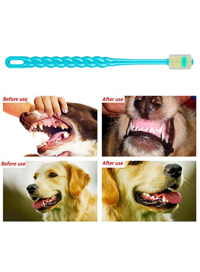 DQITJ 4 Pcs 360-Degree Small Dog and Cat Soft Toothbrush Soft Silicone Deep Pet Teeth Cleaning Kit (Colors May Vary) - Image 5