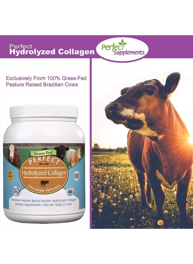 Perfect Supplements – Perfect Hydrolyzed Collagen Powder – 660g – All Natural Collagen - Brazilian Pasture Raised - Promotes Healthy Skin – 2 Pack - Image 5