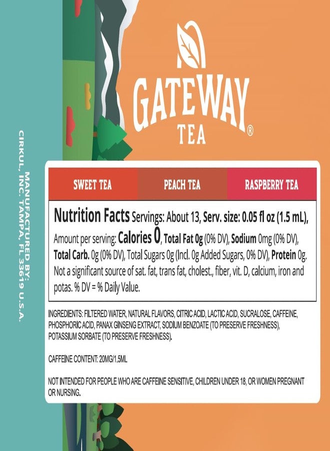 Cirkul Gateway Tea Flavor Cartridge Variety Pack with Caffeine, 6-Pack (2 Sweet, 2 Peach, 2 Raspberry), No Sugar, Zero Calorie Drink Mix - Image 5