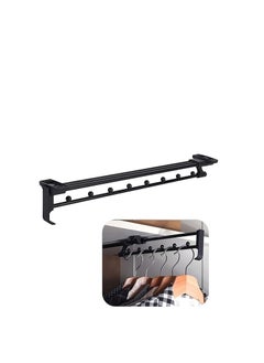 Pull-out Clothes Rack, Scalable Metal Easy Access Clothes Hanger, for Cabinet Organizers, Towels/Hangers Length 25cm-45.5cm