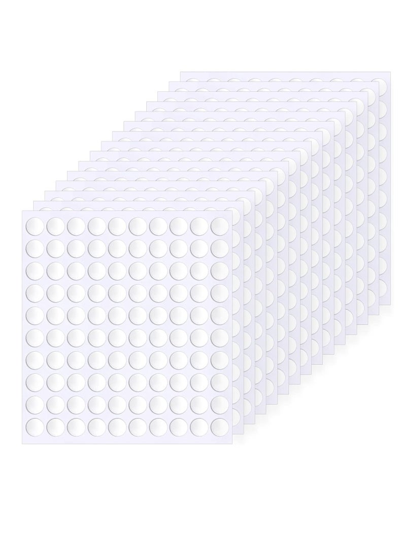 سونسر نقاط لاصقة مزدوجة الجانب، 1500 قطعة، شريط لاصق لاصق شفاف 10 مم، ملصقات لاصقة قابلة للإزالة لحرف البالونات والفنون اليدوية والمكتبية - Image 1