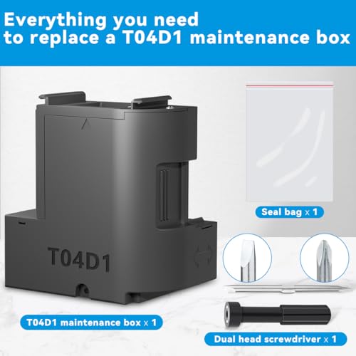 Poschink T04D1 T04D100 Ink Maintenance Box for ET-15000 ET-3750 ET-3760 WF-2860 ET-4760 ET-3850 ET-4850 XP-5100 ET-3710 ET-5150 ET-3830 ET-M1000 ST-3000 ET-M2170 Printers TO4D1/TO4D100/EWMB2/04D1 - Image 5