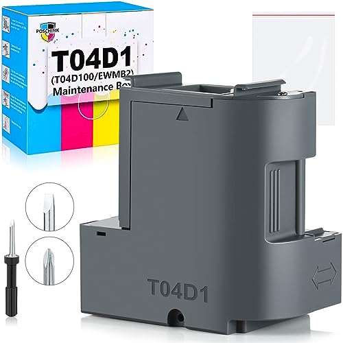 Poschink T04D1 T04D100 Ink Maintenance Box for ET-15000 ET-3750 ET-3760 WF-2860 ET-4760 ET-3850 ET-4850 XP-5100 ET-3710 ET-5150 ET-3830 ET-M1000 ST-3000 ET-M2170 Printers TO4D1/TO4D100/EWMB2/04D1 - Image 1
