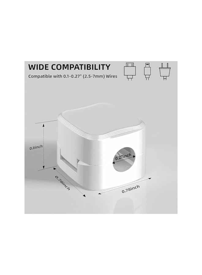 Green Tiger 8pack Magnetic Cord Organizer HolderCord Organizer for Desk Wire Organizer Cable holder clips, Hide or Organize Phone USB Charger Cable,for Home Office Desk Phone Car Wall Desktop Nightstand (White) - Image 5