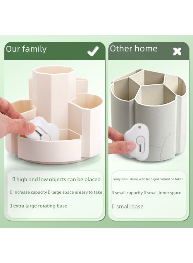 Reverse Pen Holder Creative High And Low Separation Rotatable Multi-functional Simple Modern Storage Container Children's Stationery Light Luxury Storage Box - Image 2