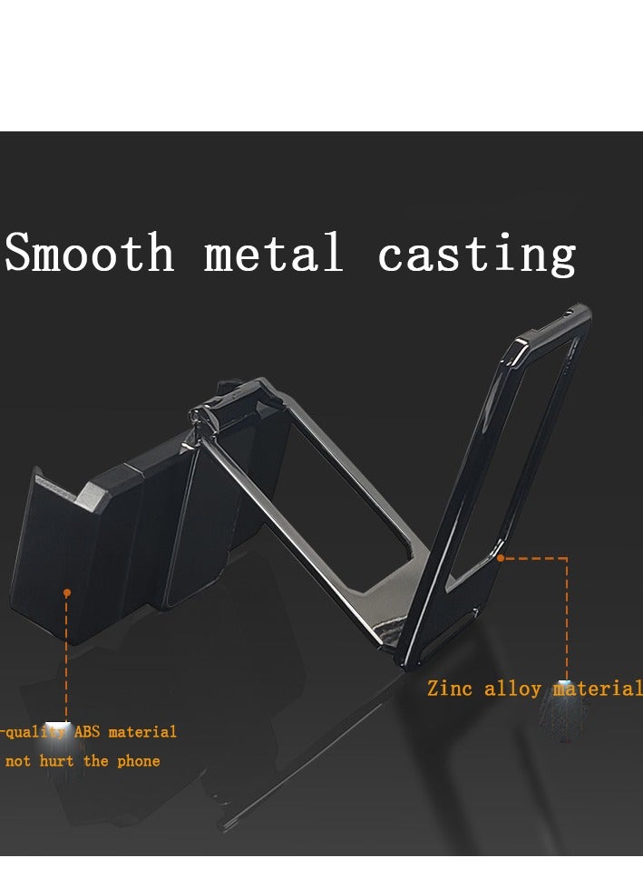 شريط ألومنيوم خلفي حلقة مزدوجة قفل قفل الهاتف المحمول الكسول حامل مع كل الهواتف المحمولة - Image 4