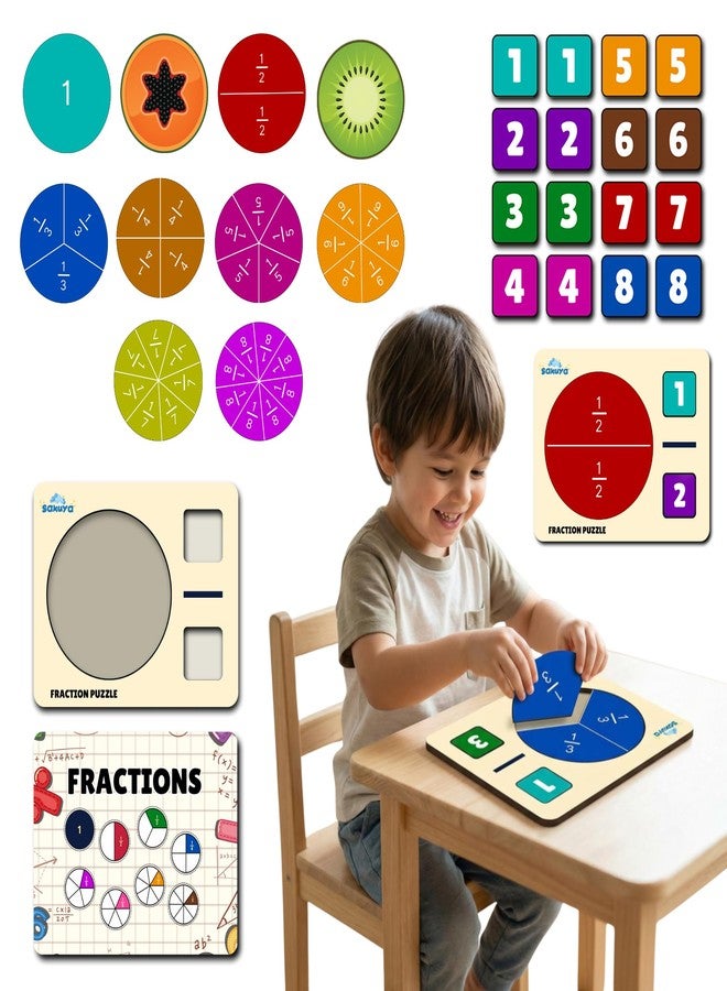 Sakuya Fraction Puzzle Learning Toy for Kids | Hands-On Math Manipulative | Visual Fractions & Part-Whole Concepts | Early Learning, Homeschool, Classroom Use | STEM Educational Math Toy - Image 4