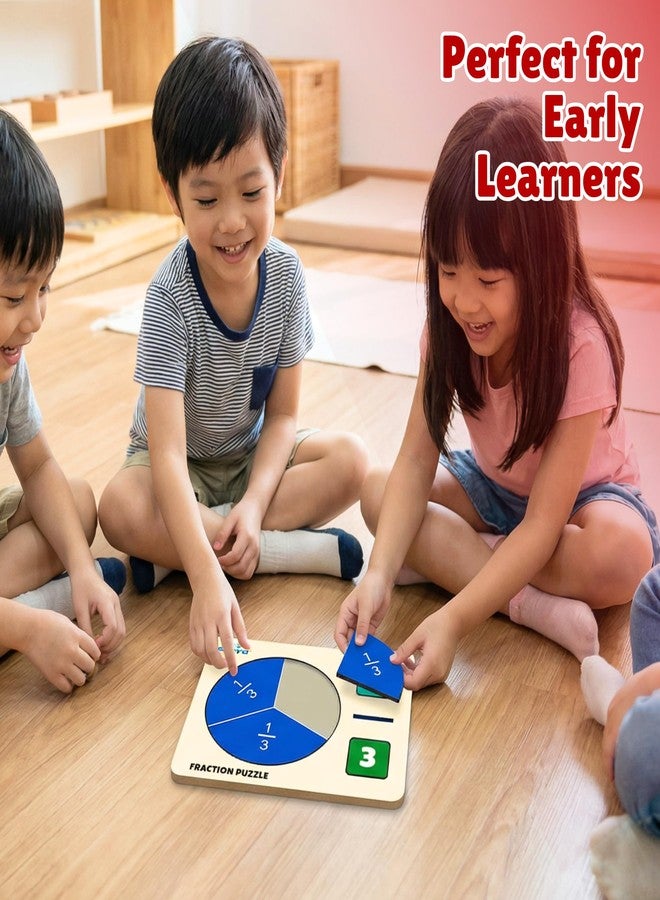 Sakuya Fraction Puzzle Learning Toy for Kids | Hands-On Math Manipulative | Visual Fractions & Part-Whole Concepts | Early Learning, Homeschool, Classroom Use | STEM Educational Math Toy - Image 2