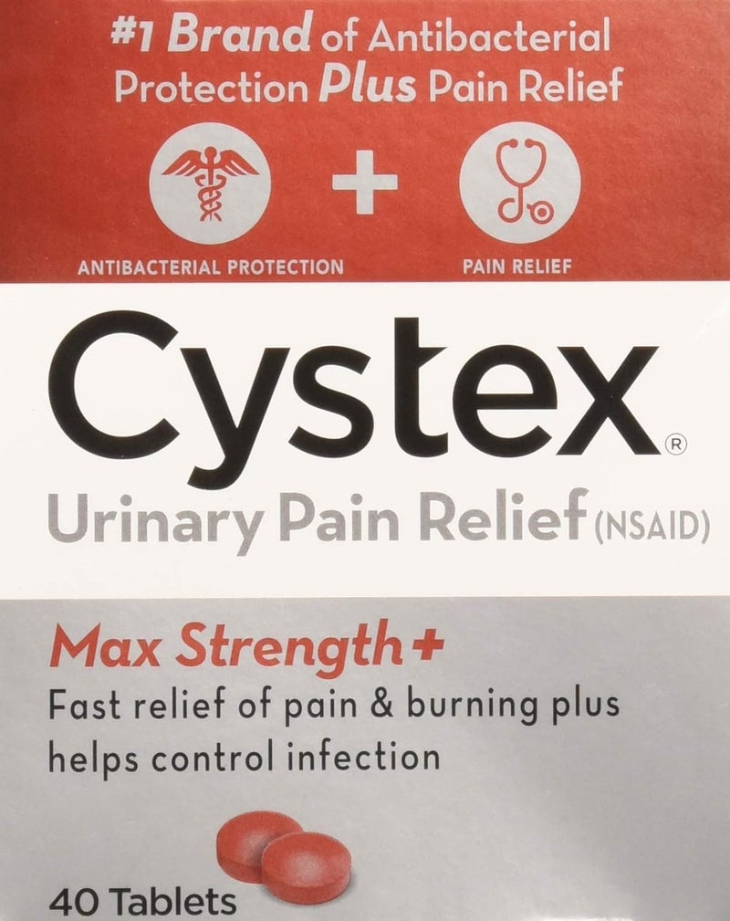 Cystex Plus Urinary Pain Relief Tablets 40 ea Packs of 2 - Image 1