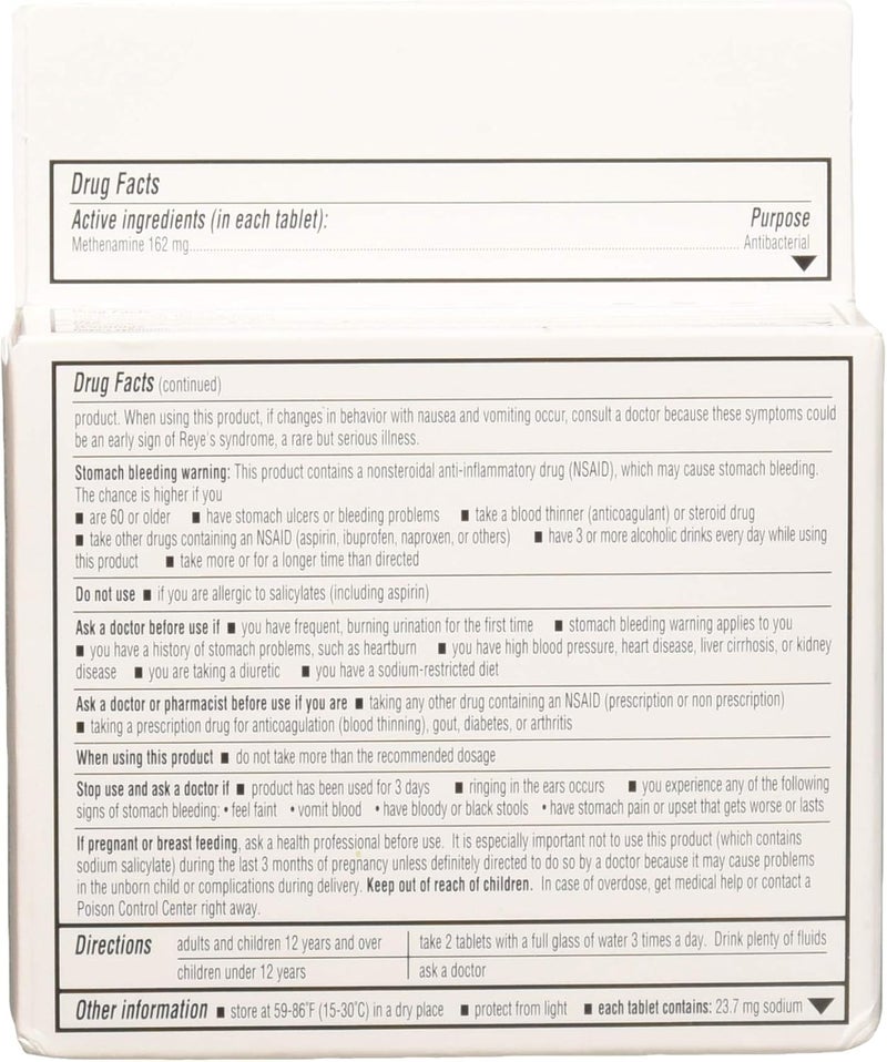 Cystex Plus Urinary Pain Relief Tablets 40 ea Packs of 2 - Image 2