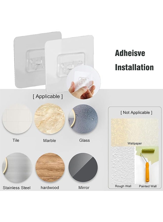 اتش واي 2 قطعة صحن صابون دش ، 304 حامل صابون من الفولاذ المقاوم للصدأ مثبت على الحائط ، حامل إسفنجي ذاتي اللصق للحمام / الدش / المطبخ (فضي) - Image 5