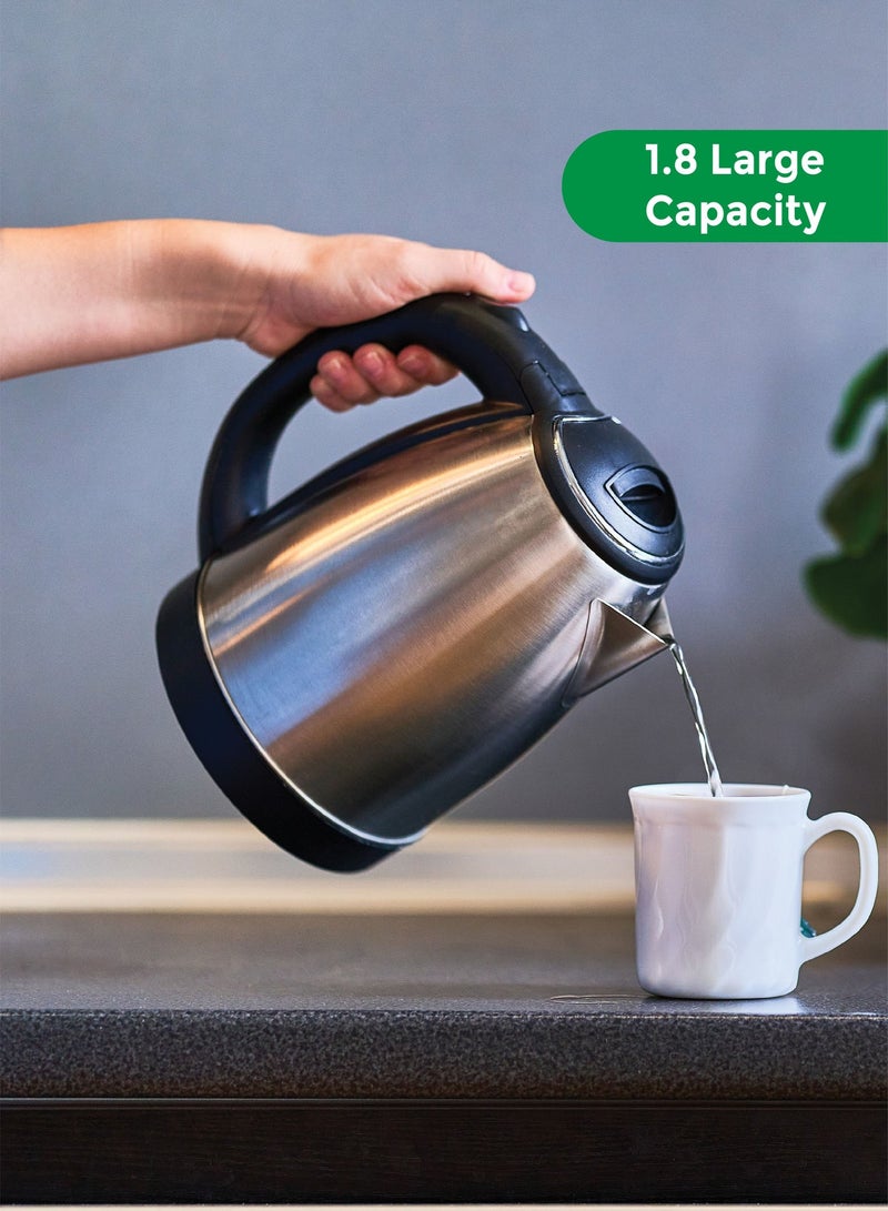 SPJ 1.8L Electric Kettle 1500W – 304 Stainless Steel, Fast Boil, LED Indicator, Auto Shut-Off, Cordless for Home & Office - Image 3