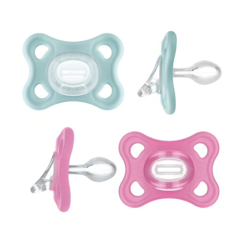 MAM Comfort Baby Pacifiers, Lightweight One-Piece Full Silicone Binky for Newborns 3-12 Months, BPA-Free, Easy to Clean Pacifier, Best for Breastfed Babies, 4 Count Binkies - Image 1