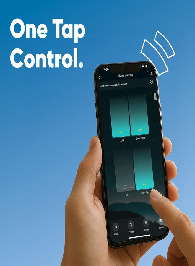 AZIOT 4 Node Plus Smart Switch (1 x 16A Load) | WiFi + Bluetooth | Voice Control | Timer Function | Made in India | Compatible with Alexa & Google Assistant - Image 4