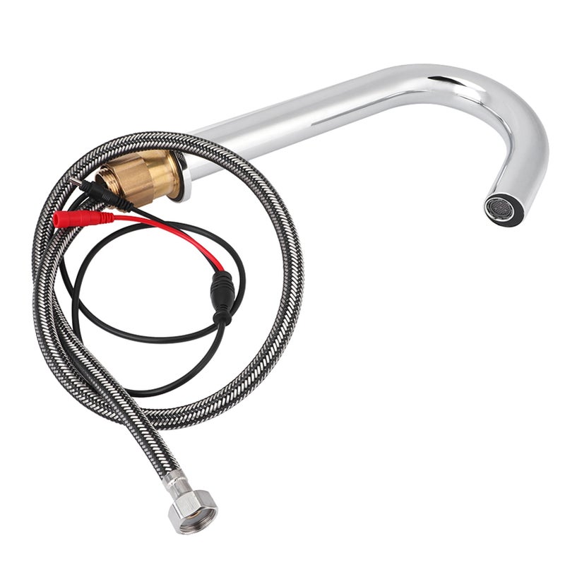 G1/2in Thread Automatic Induction Sensor Water Faucet Infrared Single Cold Tap with Control Box(Type de hauteur moyenne pour bassin sous le comptoir ou au Dessus du comptoir avec une hauteur de bassin - Image 5