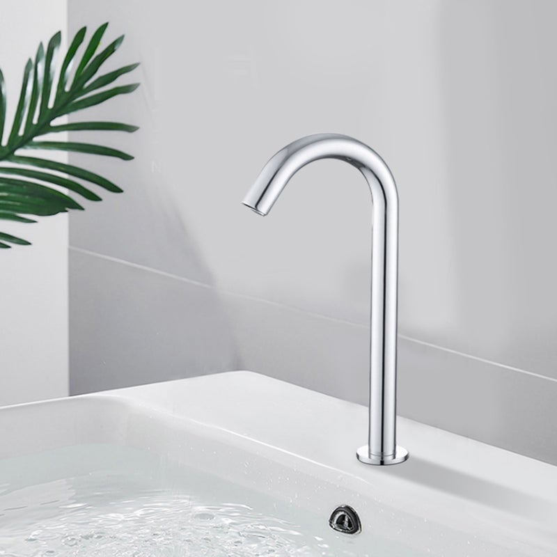 G1/2in Thread Automatic Induction Sensor Water Faucet Infrared Single Cold Tap with Control Box(Type de hauteur moyenne pour bassin sous le comptoir ou au Dessus du comptoir avec une hauteur de bassin - Image 3