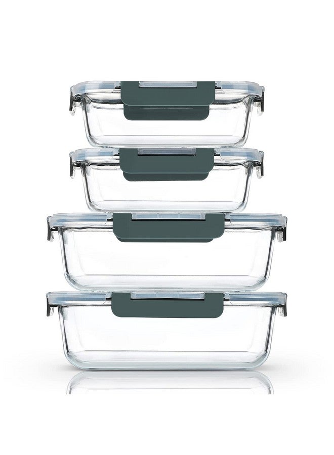M MCIRCO M MCIRCO [80 oz & 36 oz Extra Large Glass Food Storage/Baking Containers Set with Lids, 2 Pack 80 oz(10 cup)&2 Pack 36 oz (4.5 cup) Airtight Glass Container,Microwave,Oven,Freezer and Dishwasher  - Image 1