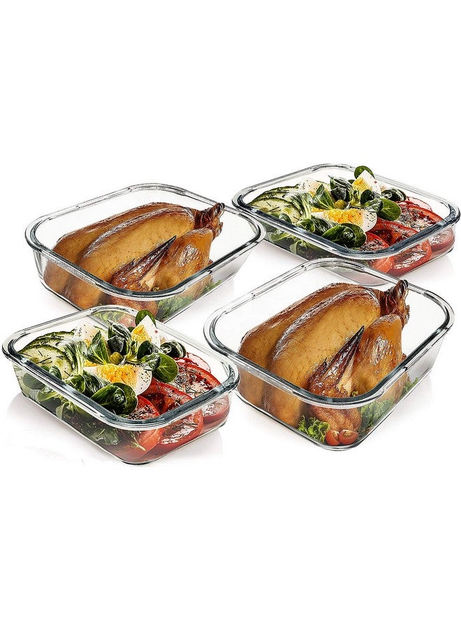 M MCIRCO M MCIRCO [80 oz & 36 oz Extra Large Glass Food Storage/Baking Containers Set with Lids, 2 Pack 80 oz(10 cup)&2 Pack 36 oz (4.5 cup) Airtight Glass Container,Microwave,Oven,Freezer and Dishwasher  - Image 5