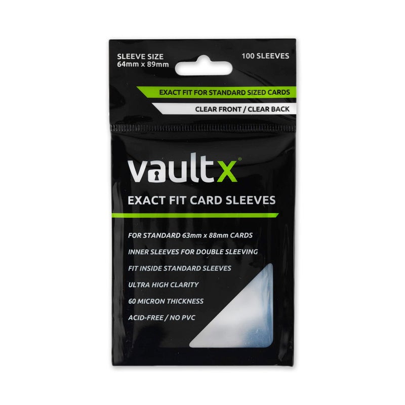 Vault X Exact Fit Trading Card Sleeves Soft High Clarity Perfect Inner Sleeves Collectible Card Games Sports TCG 100 Pack - Image 2