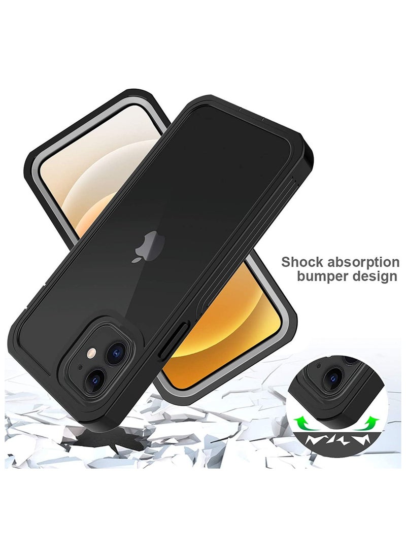 Generic - OWKEY iPhone 12 mini  5.4 inch,360° all-round protection TPU robust bumper case mobile phone case with built-in screen protector,shockproof,scratch resistant protective c - Image 1