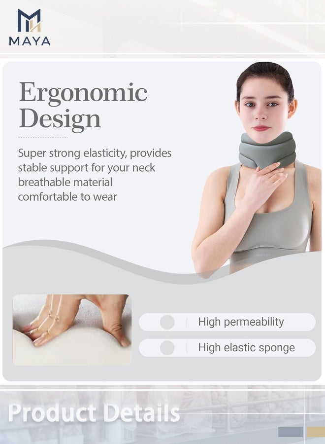 Maya Neck Brace, Cervicorrect Neck Brace, Neck Brace Cervical Collar Support Neck for Sleeping, Soft Foam Neck Support Relieves Pain & Pressure in Spine for Women and Men - Image 3