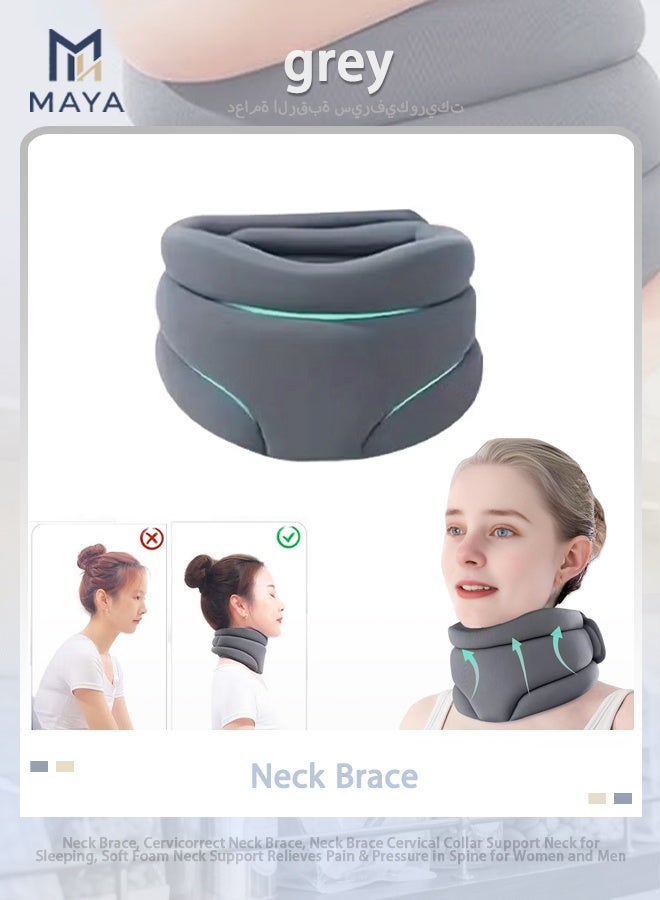 Maya Neck Brace, Cervicorrect Neck Brace, Neck Brace Cervical Collar Support Neck for Sleeping, Soft Foam Neck Support Relieves Pain & Pressure in Spine for Women and Men - Image 1