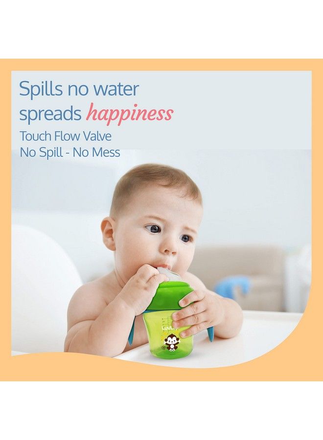 Luvlap كوب شرب قابل للتبديل مانع للانسكاب سعة 150 مل من Banana Time مع فوهة سيليكون ناعمة وقشة خالية من مادة BPA للأطفال من سن 6 أشهر فما فوق (أخضر) - Image 3