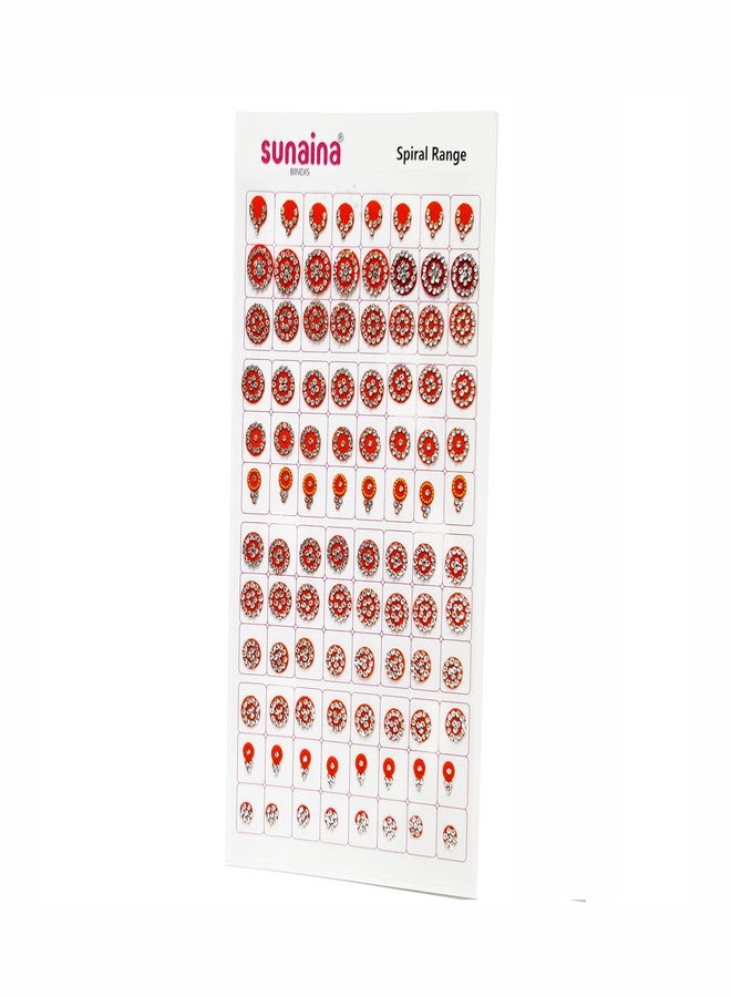 SUNAINA (original) Spiral Multicolour Mix Design And Mix Size Full Sliver Stone Bindi Book For Women - Image 3