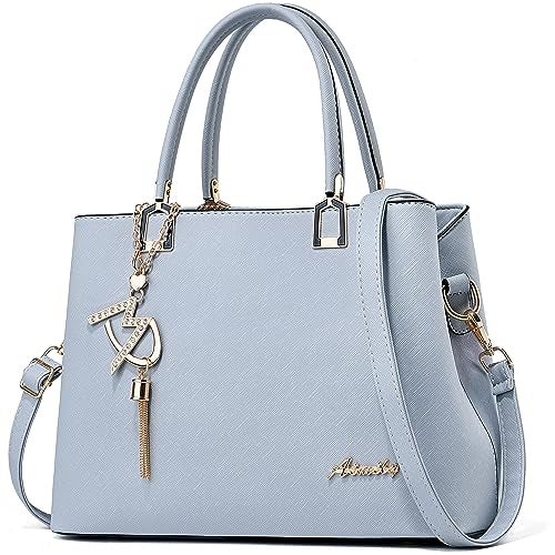 ToLFE Womens Purses and Handbags Shoulder Bags Ladies Designer Top Handle Satchel Tote Bag (Light Blue) - Image 1