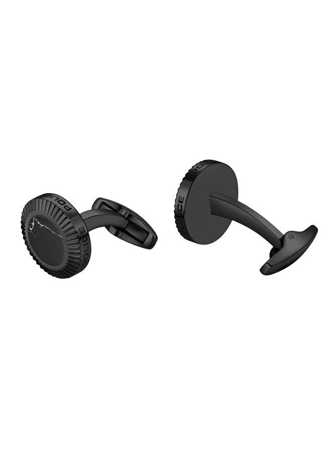 POLICE - Ray Cufflink For Men Black With AgatePEAGC0004301 - Image 1