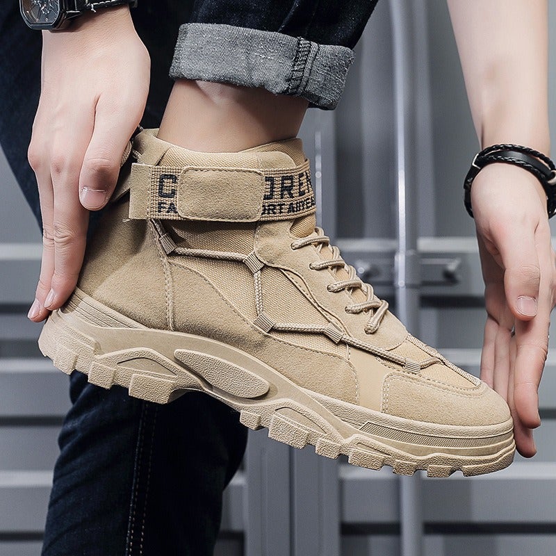 Jiao Yang Xie Ye Men's Mid-Calf Martin Boots 2024 Autumn Vintage British Style Thick Sole Casual Boots 9696 - Image 5