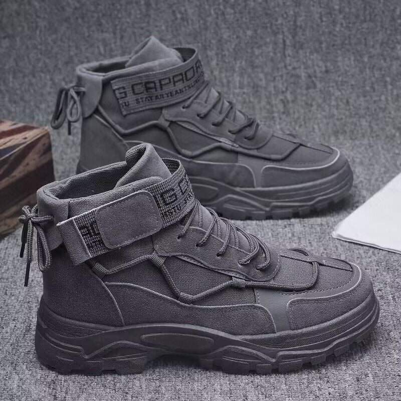 Jiao Yang Xie Ye Men's Mid-Calf Martin Boots 2024 Autumn Vintage British Style Thick Sole Casual Boots 9696 - Image 1